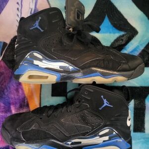 Jordan Kids Black and Blue Sneakers